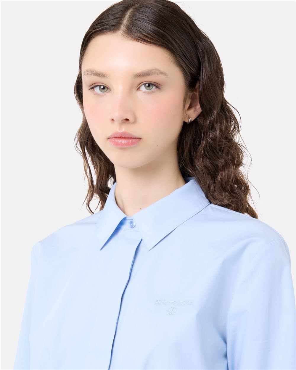 Camisa em popeline de algodao - Blue