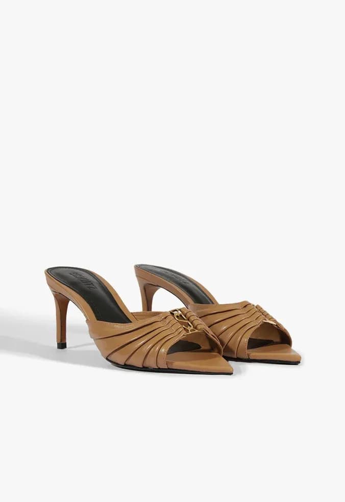 Kate Mule Sandals in Brown Leather - Schutz