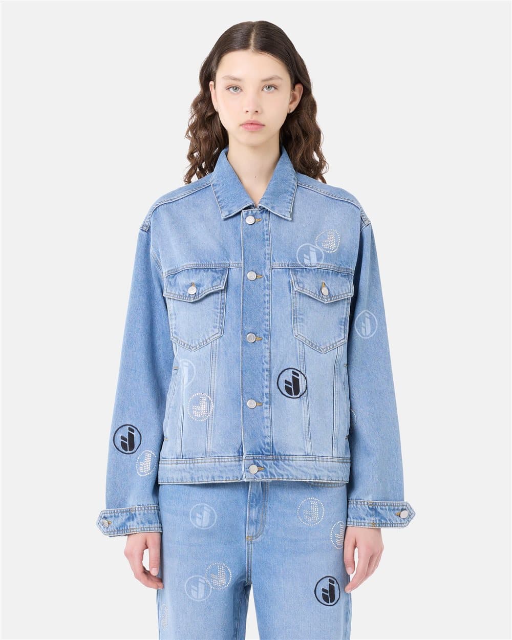 Jacket in cotton denim
