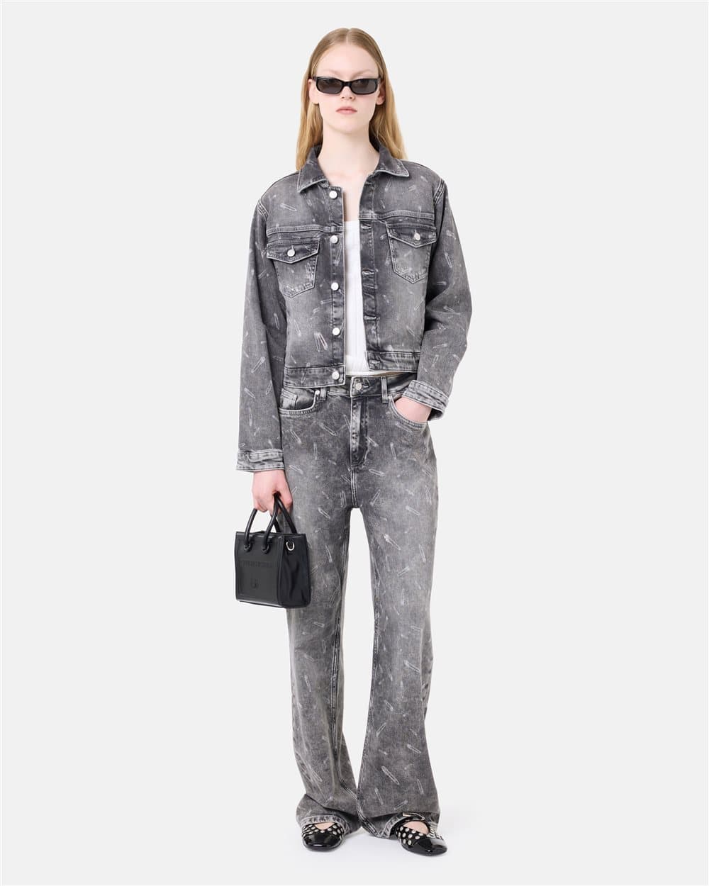 Grey Denim Jacket in Biodegradable Cotton 3
