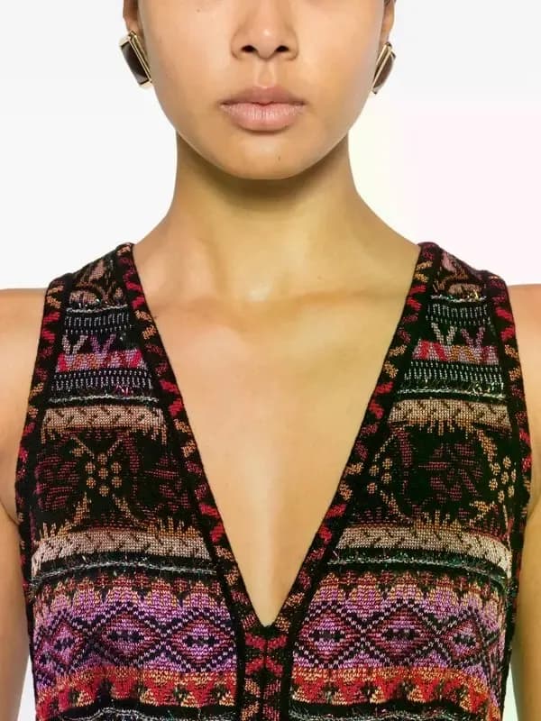 Multicoloured Knitted Maxi Dress 3
