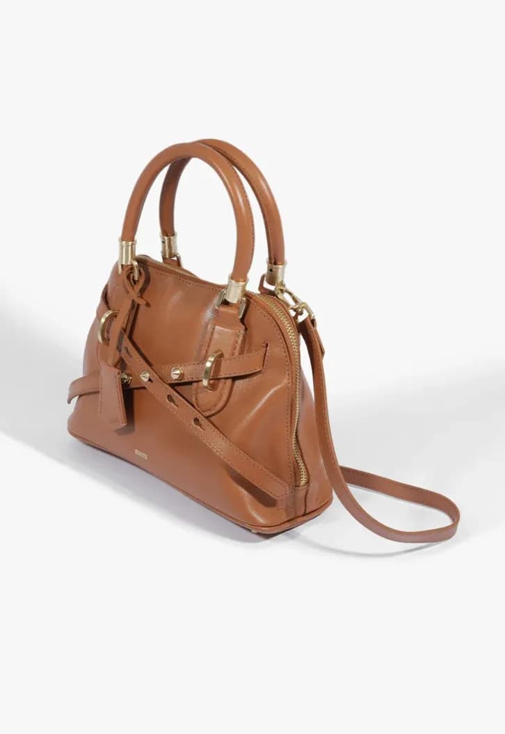 Lorena Soft Small Brown Leather Bag 4