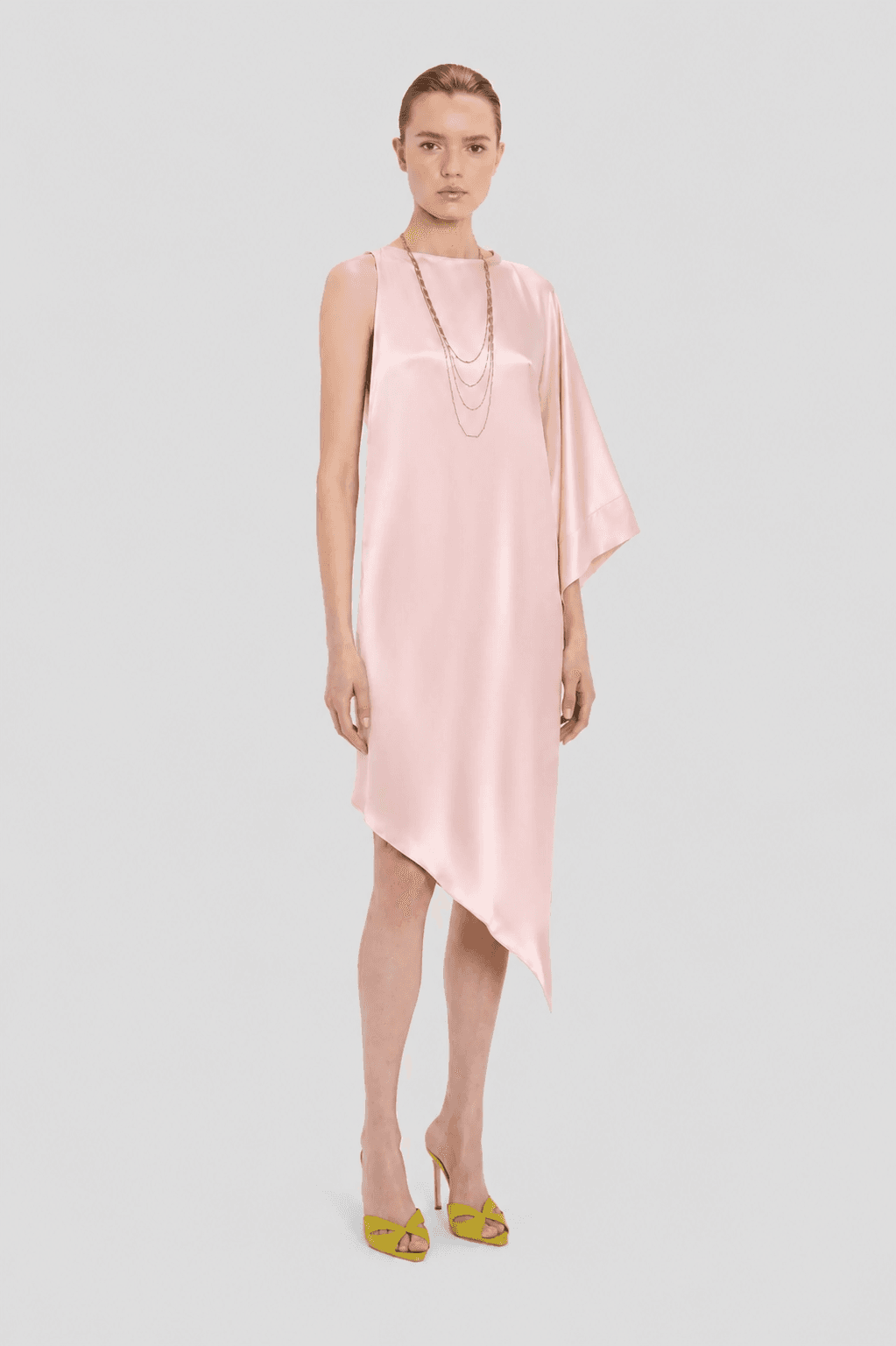 Rosé Satin Dress